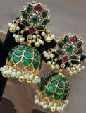 Kundan jadau Emerald Tamara jumkha