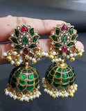 Kundan jadau Emerald Tamara jumkha
