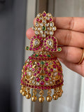 Premium Antique Real kemp Mango Grand Multicolored Bridal Haram Set