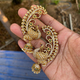 Premium AD stones Peacock Ear cuff Jumkha