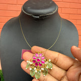 Jadau Kundan Simple Flower Invisible chain