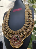 Premium Matte Lakshmi-Mayil Bridal Long Haram Set