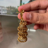 Premium Antique Gold Lakshmi Step jumkha