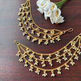Premium Pearl Three layer Simple Ear Chain