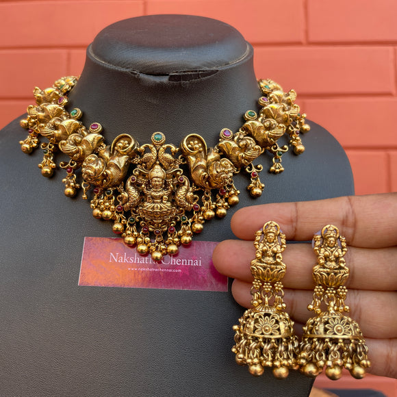 Premium Antique 3D Goddess Grand Short Chain Set