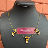 Imitation kemp Square stones with pearl drops (Colors Available)