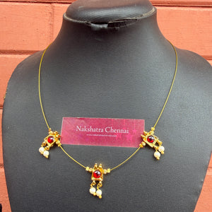 Imitation kemp Square stones with pearl drops (Colors Available)