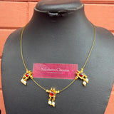 Imitation kemp Square stones with pearl drops (Colors Available)