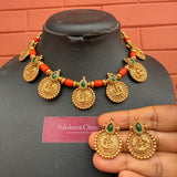 Premium Matte Goddess Coin Short Chain set