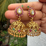 Premium Antique Gold Non-Idol Mango Jumkhas