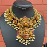 Premium Gutapusalu Grand Bridal Short Chain Set