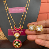 Jadau Kundan Two layer Simple Set