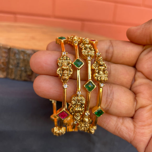 Premium Antique Goddess Bangles (set of 4)