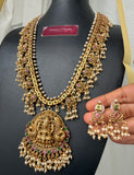 Premium Kemp Guttapusalu Goddess Haram set
