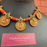 Premium Matte Goddess Coin Short Chain set