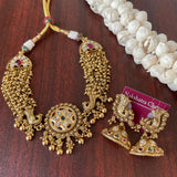 Premium Non-Idol Peacock Grand Choker Set (Colors Available)