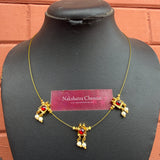 Imitation kemp Square stones with pearl drops (Colors Available)