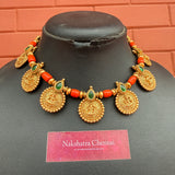 Premium Matte Goddess Coin Short Chain set
