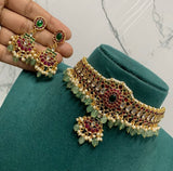 Premium Kemp stones high raise choker set (colors available)