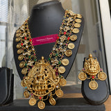 Premium Matte Navratna Grand Goddess Haram Set