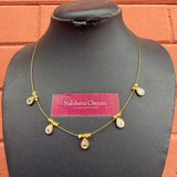 Simple Drop stone Invisible chain ( colors available)
