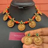 Premium Matte Goddess Coin Short Chain set