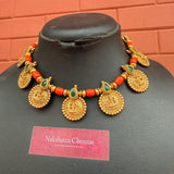 Premium Matte Goddess Coin Short Chain set