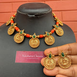 Premium Matte Goddess Coin Short Chain set