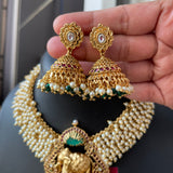 Premium Pearl Beads Haathi Grand Short Chain Set