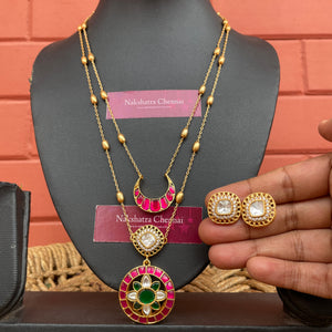 Jadau Kundan Two layer Simple Set