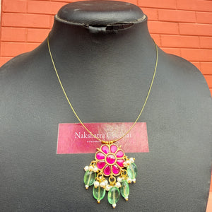 Jadau Kundan Simple Flower Invisible chain