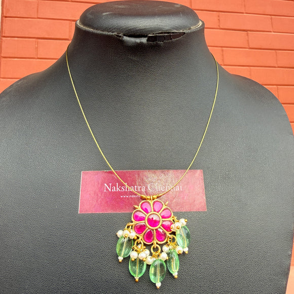 Jadau Kundan Simple Flower Invisible chain