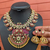 Premium Antique polish Mango Grand Short Chain Set (Multi)