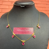 Simple Drop stone Invisible chain ( colors available)