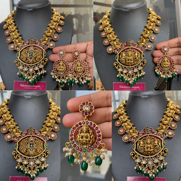 Premium Antique Two in One Grand Short Chain Set