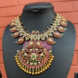 Premium Antique polish Mango Grand Short Chain Set (Multi)