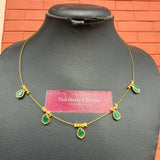 Simple Drop stone Invisible chain ( colors available)