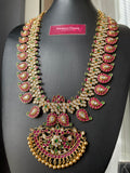 Premium Antique Real kemp Mango Grand Multicolored Bridal Haram Set