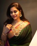 Premium Matte Guttapusalu Goddess Grand Haram Set