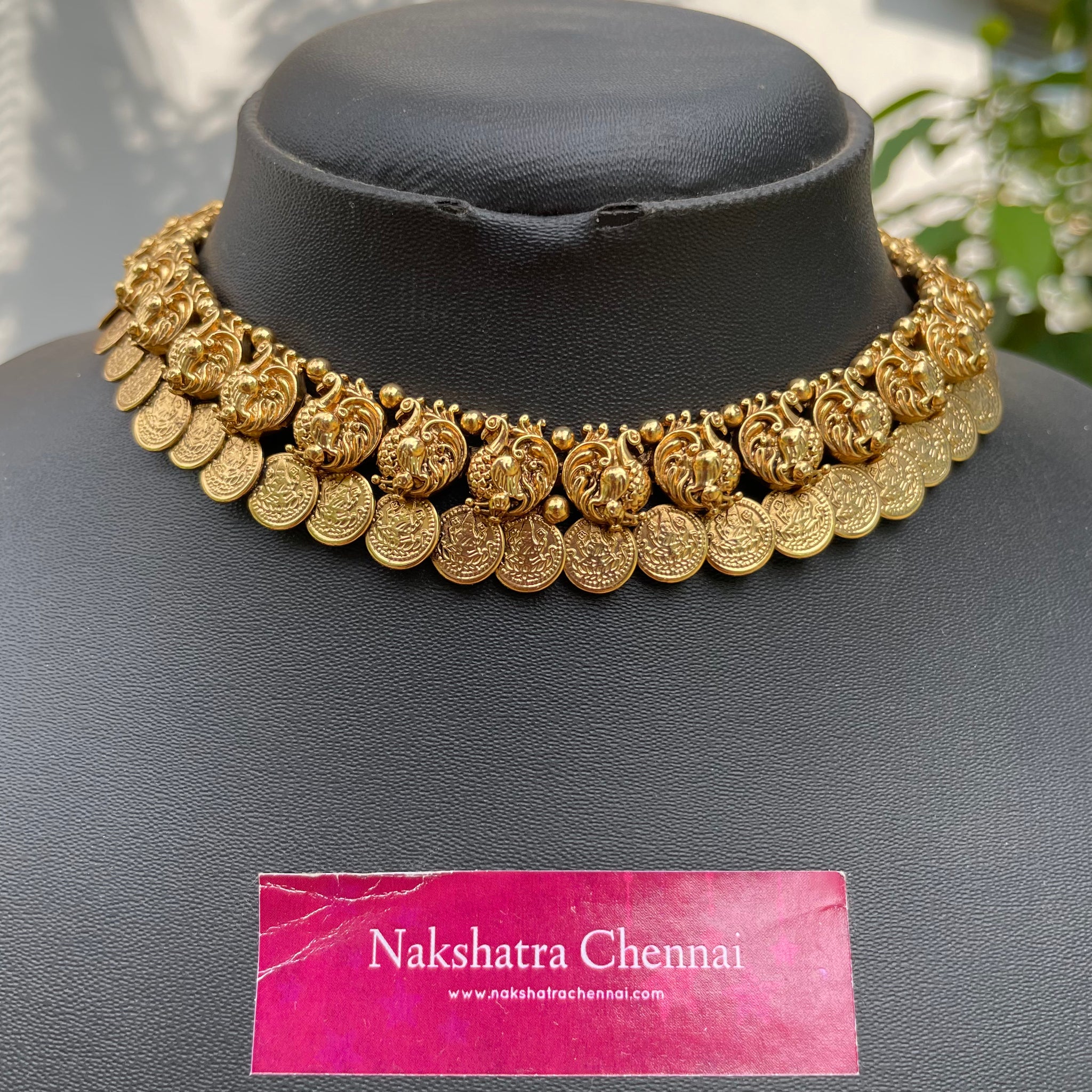 Premium Lakshmi Coin Simple Choker Set Nakshatra Chennai