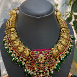 PRE-BOOK| TARINI with Green beads -Short Chain Set