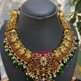 PRE-BOOK| TARINI with Green beads -Short Chain Set