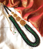 Three layer agate beads Kemp stones Haram neckpiece (colors available)