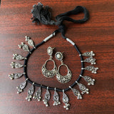 Black thread kolahpuri Neckpiece set