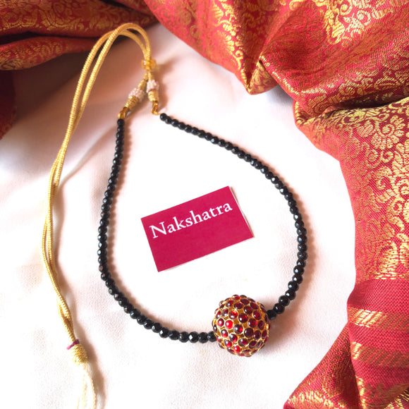 Rudraksha pendant single layer choker