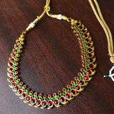 Kayal -Short in Red-green stones