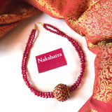 Rudraksha pendant two layer choker