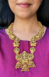 PRE-BOOK | Antique Intricate work grand Lakshmi bridal Haram set