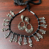 Black thread kolahpuri Neckpiece set