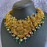 Pre-Book | Premium Real Gold Alike Antique Goddess Intricate Detailing Grand Choker Set